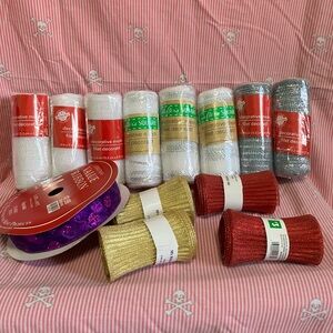 Assorted Decorative Mesh and Ribbon Set